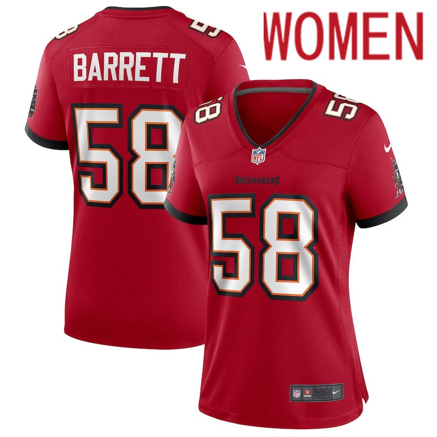 Cheap Women Tampa Bay Buccaneers 58 Shaquil Barrett Nike Red Game NFL Jersey